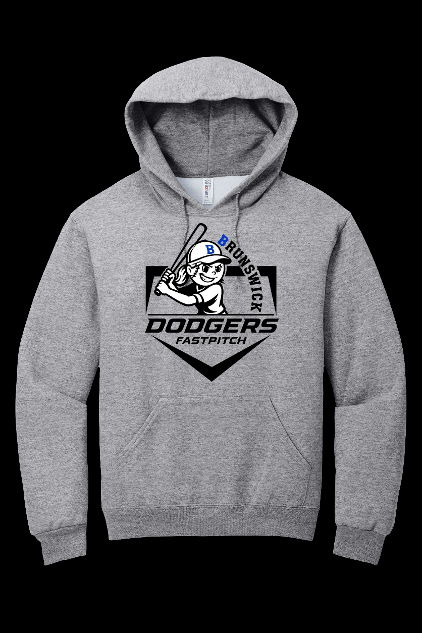 Jerzees Nublend Dodgers Fast Pitch Logo