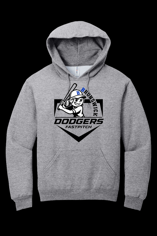 Jerzees Nublend Dodgers Fast Pitch Logo